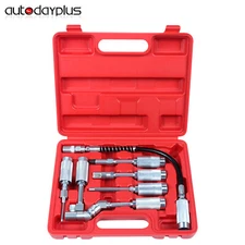 New 7pc Grease Gun Adapter Set Lubing Hose Fitting Zerk Tip Assortment Kit