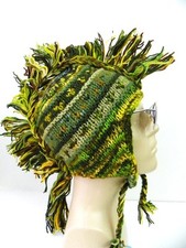 T414 New Gorgeous Colorful Woolen Hat/Cap Hand Knitted in Nepal