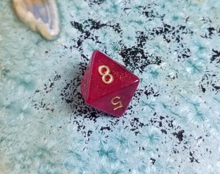 Dadi rari Chessex Borealis vecchi glitter magenta D8 fuori produzione