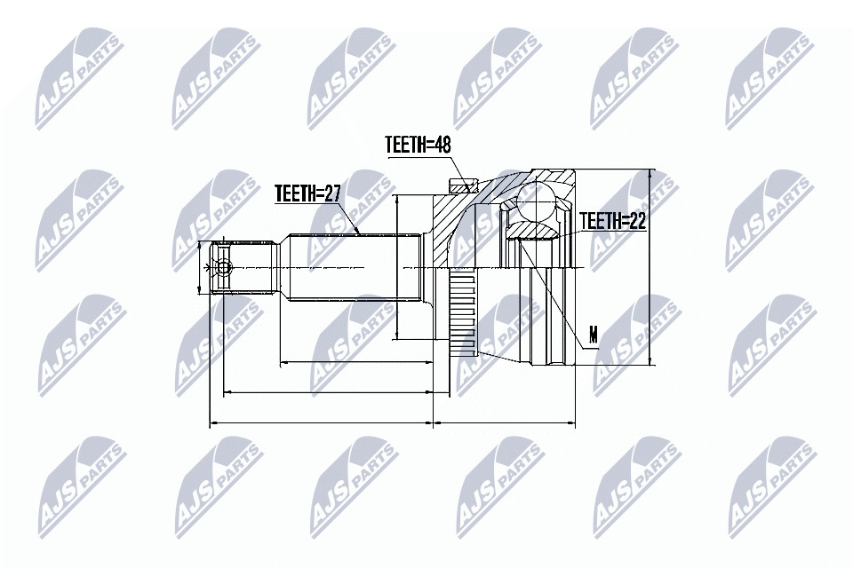 N.T.Y. NPZ-KA-353.NTY Joint Kit, drive shaft for KIA