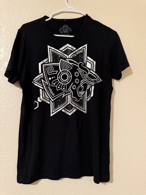Men's Aztec Calendar Mexican Culture Chicano Black T-Shirt Size S