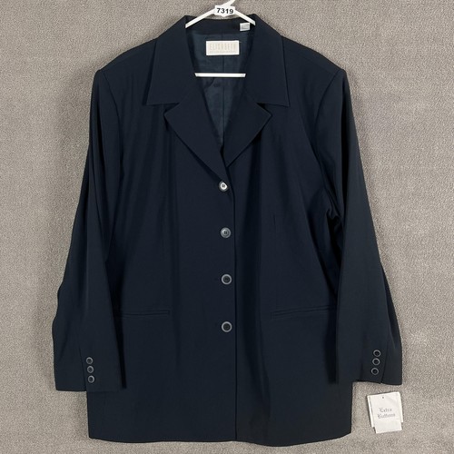 Elisabeth Collection Blazer Womens 22 Navy Urban Elements Lined Career Jacket