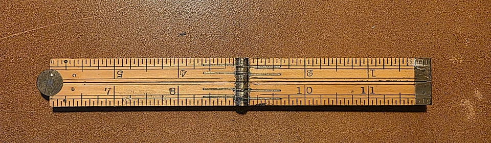 Ancien Mètre miniature de poche anglais XX° siècle (12 inches) - Photo 3/4