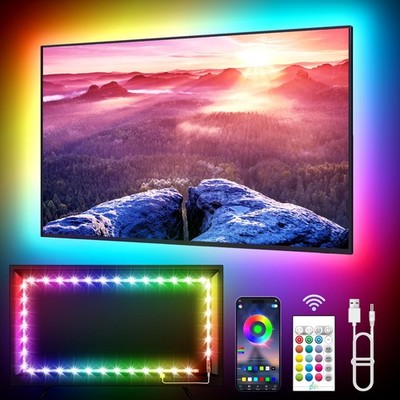 LED Lights for TV, 23ft Backlights for 75-100in TV, RGB Backlight with Music ...
