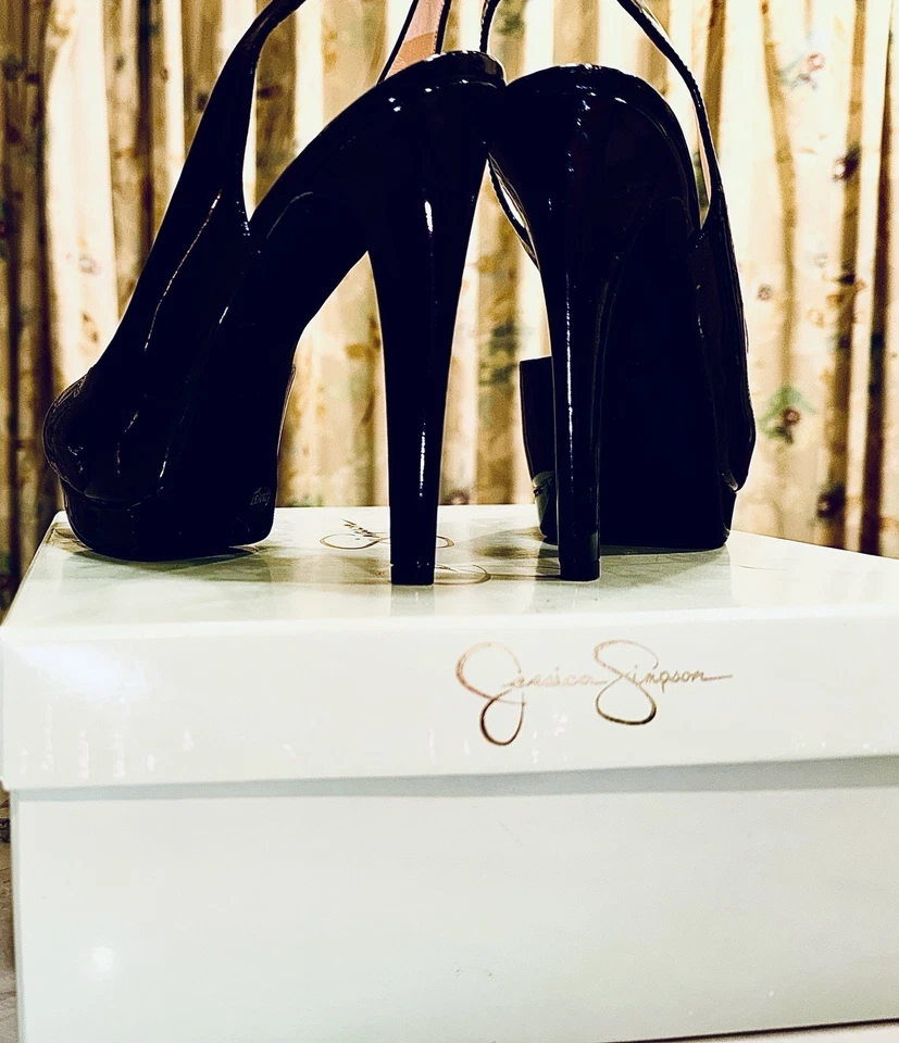 7 - Jessica Simpson "Sabella" salto plataforma estilingue COM caixa - Imagem 4 de 4