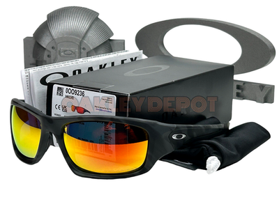 ✓🕶️ OAKLEY VALVE 09236 MATTE BLACK CAMO/RUBY IRIDIUM POLARIZED