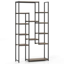 71 Tall Bookshelf w/12 Open Shelves, Anti-tip Kit for Living Room Home Office