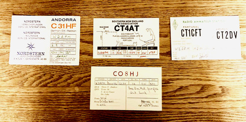 Andorra, DX Portugal, Portugal, Cuba  QSL Cards 70s-80s Lot of 4 Postcards
