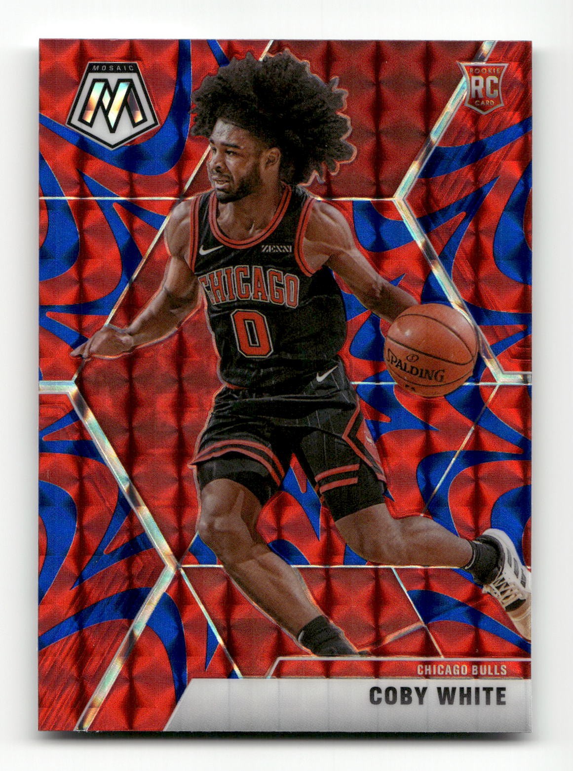 Coby White 2019-20 Panini Mosaic #211 Reactive Blue Rookie Chicago Bulls RC