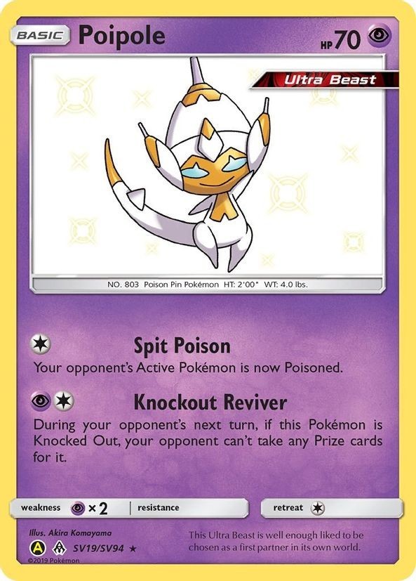 Poipole - SV19/SV94 - Pokemon Hidden Fates Sun & Moon Shiny Rare Card NM
