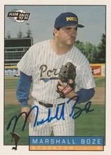 1993-94 Fleer Excel Marshall Boze Stockton Ports Brewers Signed Autographed Card