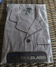 Bill Blass Mens Pajama Long Sleeve Long Leg Sz Small Brown New