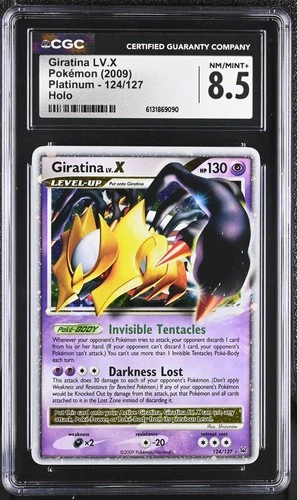 CGC 8.5 NM/MINT+ Giratina LV.X 124/127 Platinum Holo Pokemon Card