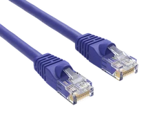 5ft Cat5e UTP Ethernet Network Patch Cable Snagless 24AWG Bare Copper, Purple