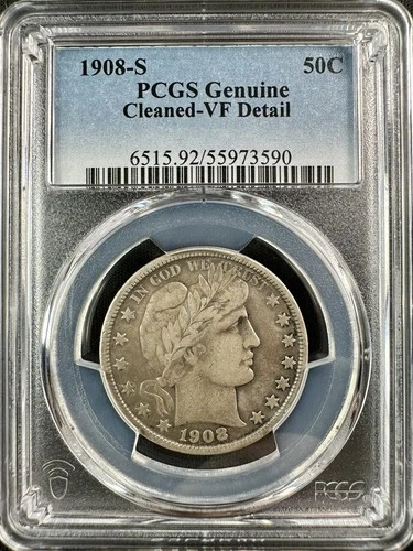 1908-S Barber Half Dollar — photo from another recent sale