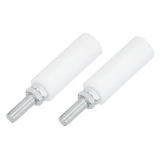 2Pcs Slide Gate Guide Roller, 3" Nylon Rollers Gate Support Assembly, White