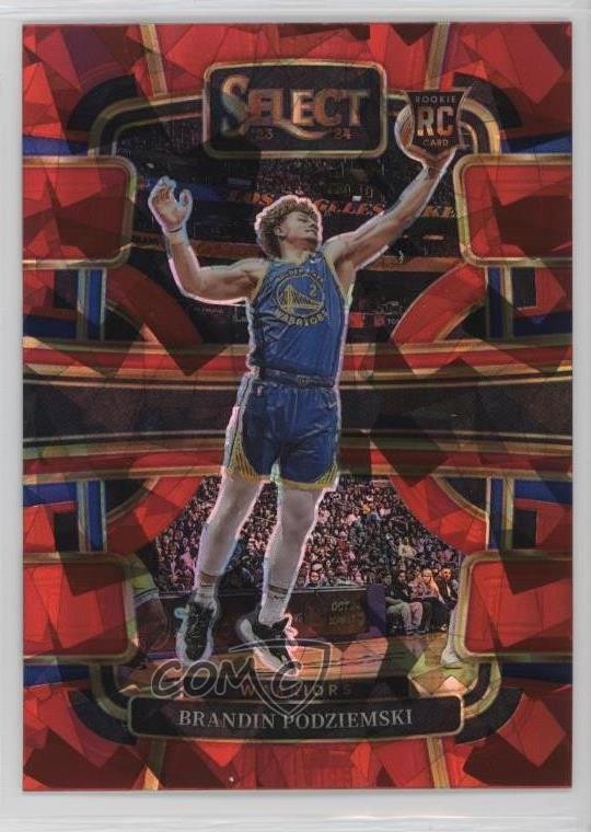 2023-24 Select Concourse Red Cracked Ice Prizm Brandin Podziemski Rookie RC 12g7