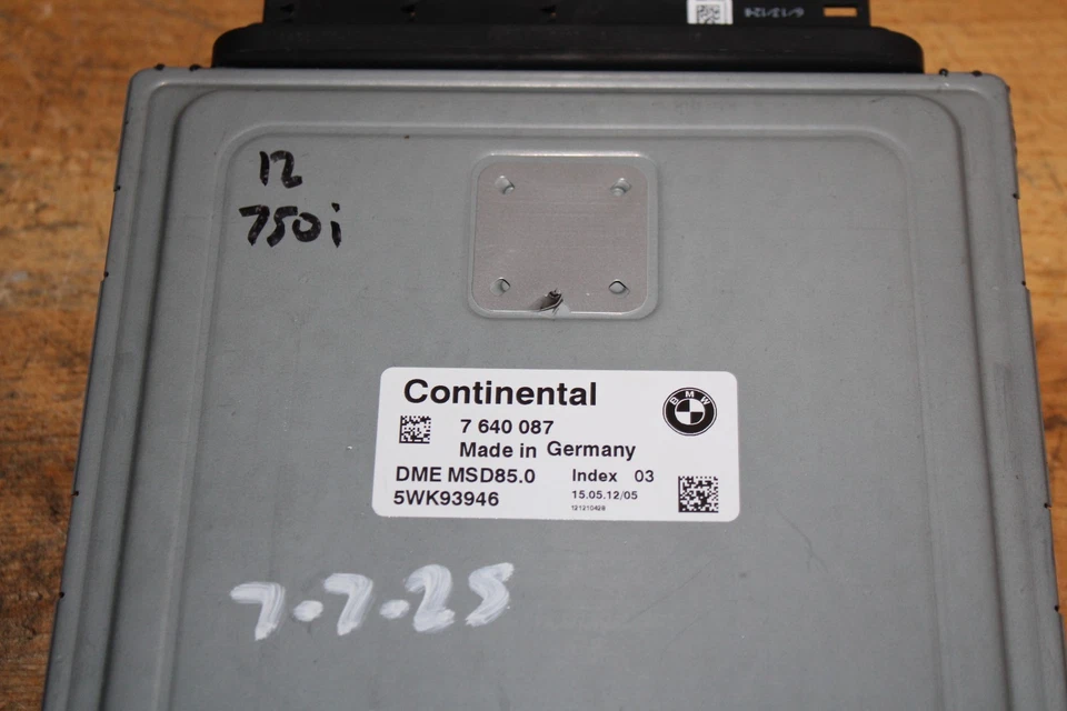 2012 BMW 750i N63 Engine computer Control Module ECU DME MSD85 7640087 - Image 4 of 4