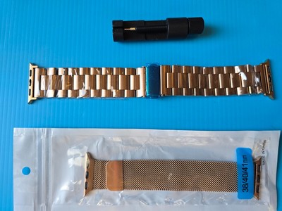 Rose Gold Pack 2 Metal Bands Compatible With Apple Watch Band 38/40/41
