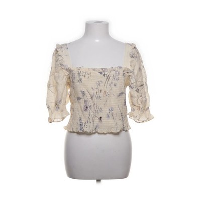H&M, Crop Top, Größe: L, Beige/Mehrfarbig, Polyamid/Viskose, Damen #uMe