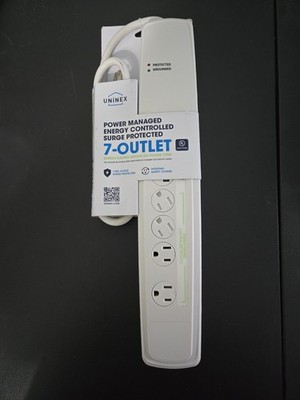 UNINEX Power Managed Energy Controlled Surge Protected 7- OUTLET Energy- Saving