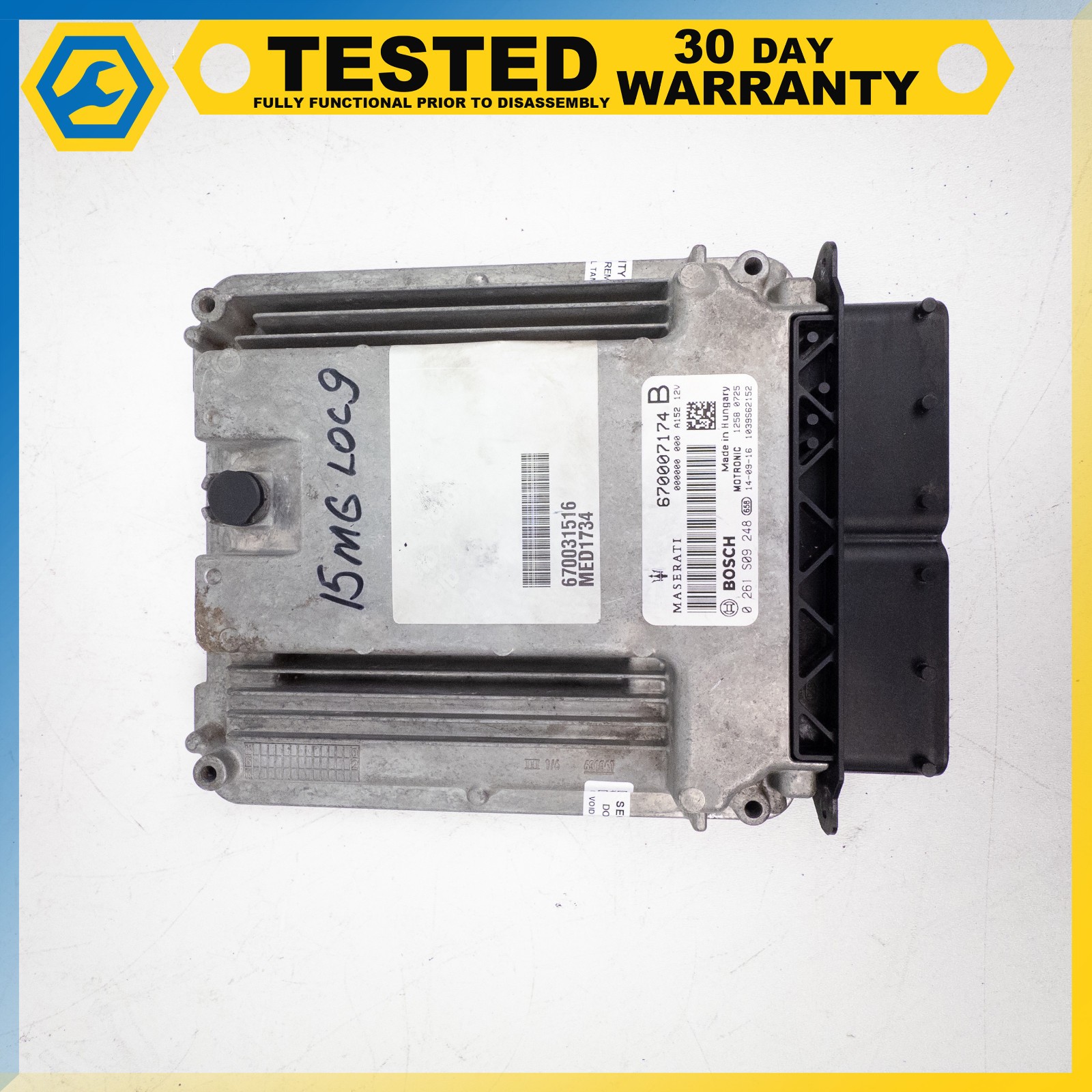 14-17 MASERATI GHIBLI 3.0L ECU ECM Engine Computer Control Module OEM