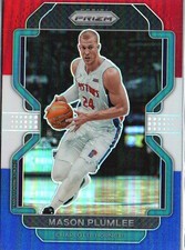 2021-22 Panini Prizm #221 Mason Plumlee Red White and Blue