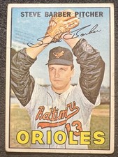 1967 TOPPS STEVE BARBER (BALTIMORE ORIOLES) #82 VG