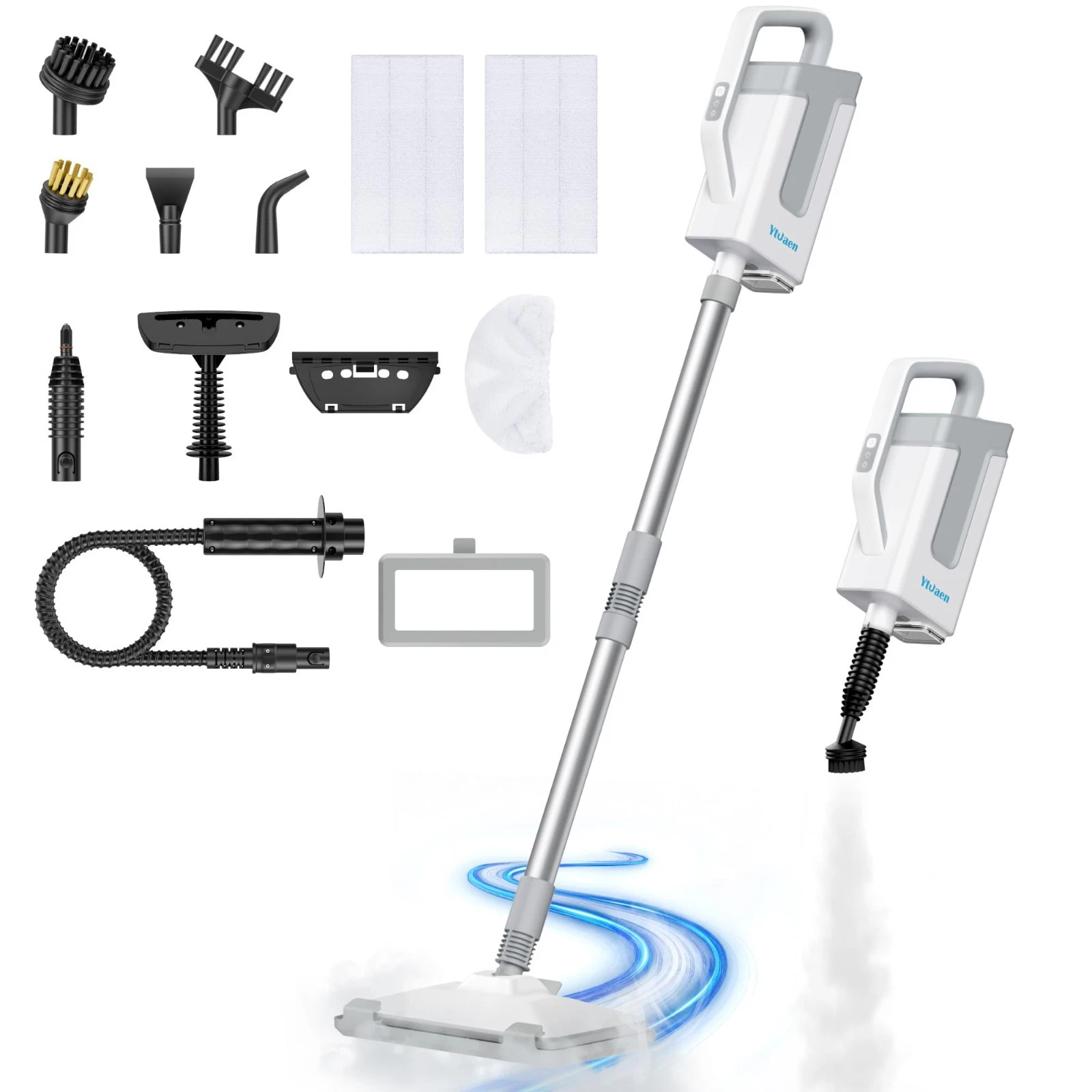 Steam Mop 12-in-1 Steam Cleaner for Home with 23FT Power Cord 3 Steam Modes Dete