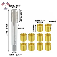 11PCS/Box Universal Spark Plug Thread Repair Tools Kit with M14x1.25 Inserts
