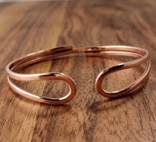 1 Pc Pure Copper Bangle, Unisex Cuff Bangle Bracelet, Plain Healing Bangle