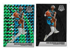 2-2023-24 Panini Mosaic Elevate Base/Green Prizm Shai Gilgeous-Alexander Cards