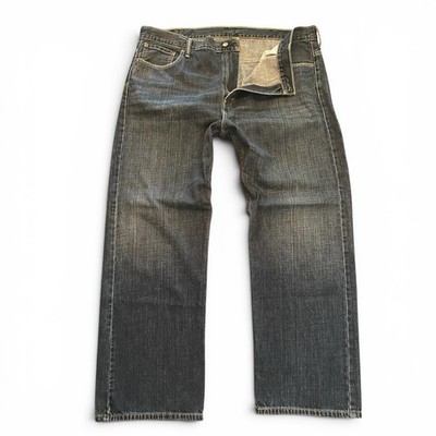 Levis Jeans Mens 42x32 Blue 569 Loose Straight Fit Baggy Denim Pants Y2K Style