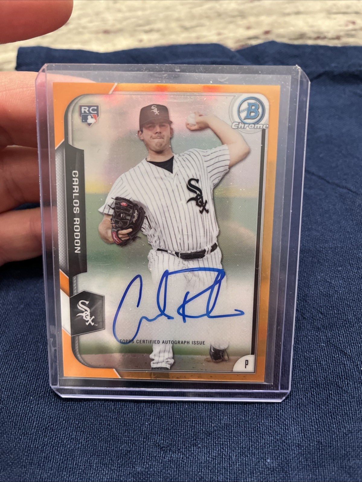 2015 Bowman Chrome Rookie Autographs Carlos Rodon Orange/25 BCAR-CR