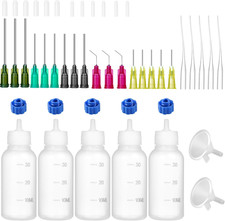 30ml Precision Glue Applicator Bottle w/ Needle Tips 14–25Ga Squeeze Oiler Kit