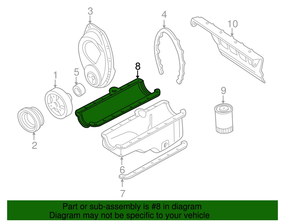 Junta de cárter de aceite GM 10108676 genuina Foto 3 de 3