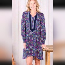 Matilda Jane Women's THOUGHTS AND DREAMS Dress Size M Boho Hi Lo Floral Rayon