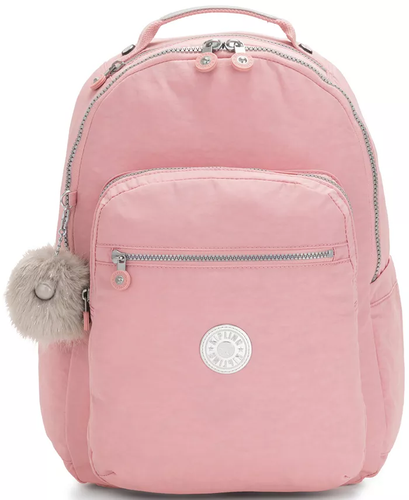 Sac à dos moyen KIPLING Séoul rose nuptiale rose rose NYLON 15" neuf avec étiquette 134 $ - Photo 1/6