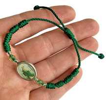 Pulsera Ajustable Verde Pulsera San Judas Tadeo, Saint Jude