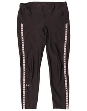 Under Armour Womens Heat Gear Graphic Leggings UK 14 Medium Black DW05