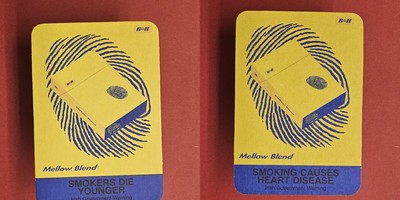 B&H Mellow Blend Smoking Causes Heart Disease Brauerei Bierdeckel Bier