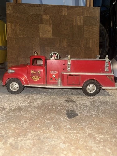 Vintage 1950s Tonka Fire Pressed Steel Toy Truck Pumper