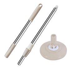Spin Mop Replacement Mop Handle, 49-inch 360 Degrees Rotating Telescopic Repl...
