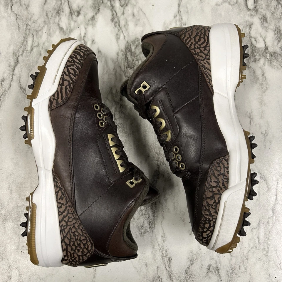 Jordan 3 Retro Golf Marrón Exclusivo Usado Una Vez Para Hombre Talla 9 Foto 4 de 4