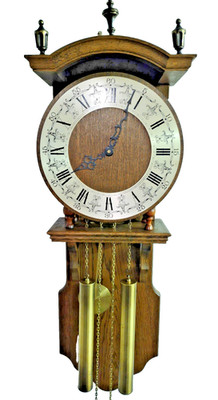 Große Hermle Wanduhr Eiche-rustikal