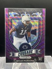 Micah Parsons 2021 Panini Prizm Draft Picks Collegiate Purple Wave #175