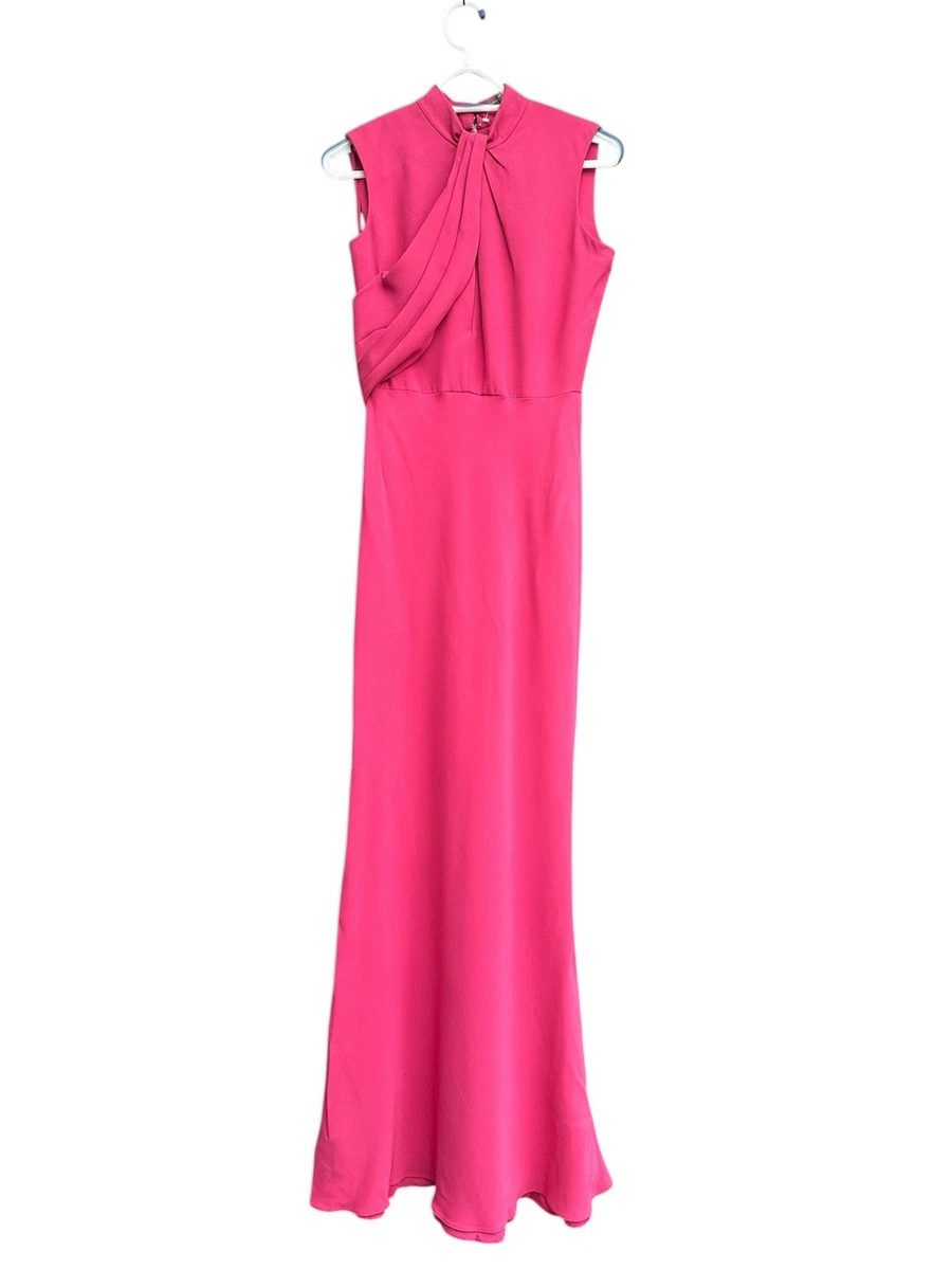 alexander mcqueen silk maxi dress pink Alexander McQueen Draped Silk Chiffon Gown Size 38 (US 4) New With Tags