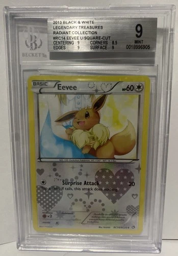 Eevee RC14/RC25 Legendary Treasures: Radiant Collection Holo Pokemon BGS 9 Mint