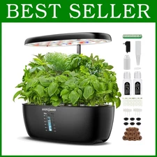 12-Pod Hydroponics Growing System with LED Grow Light