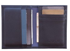 Slim Wallet Genuine Leather Black Black